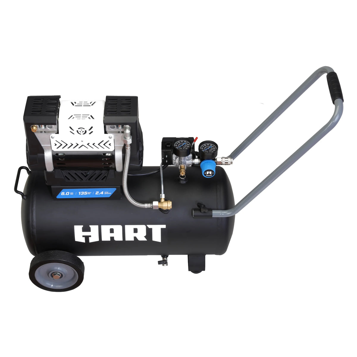 HART Black 135 PSI Oil-Free Electric Air Compressor 8 gal