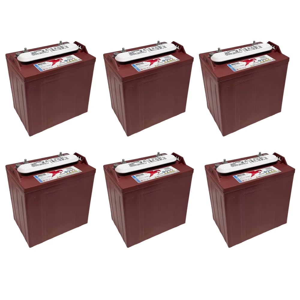 Trojan T-875 8V 170Ah Flooded Lead Acid GC2 Deep Cycle Battery x6