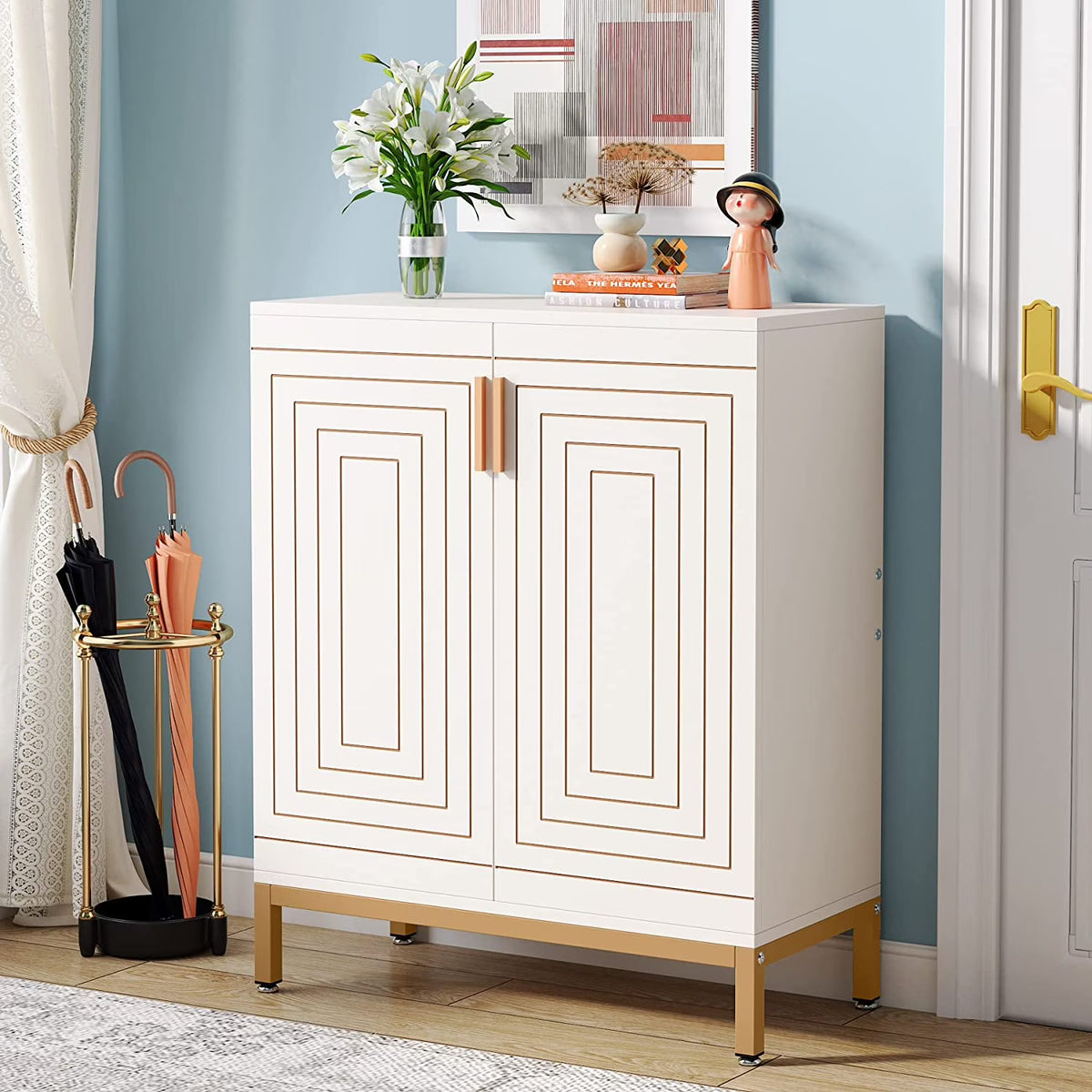 Tribesigns 20 Pairs Shoe Storag Cabinet for Entryway