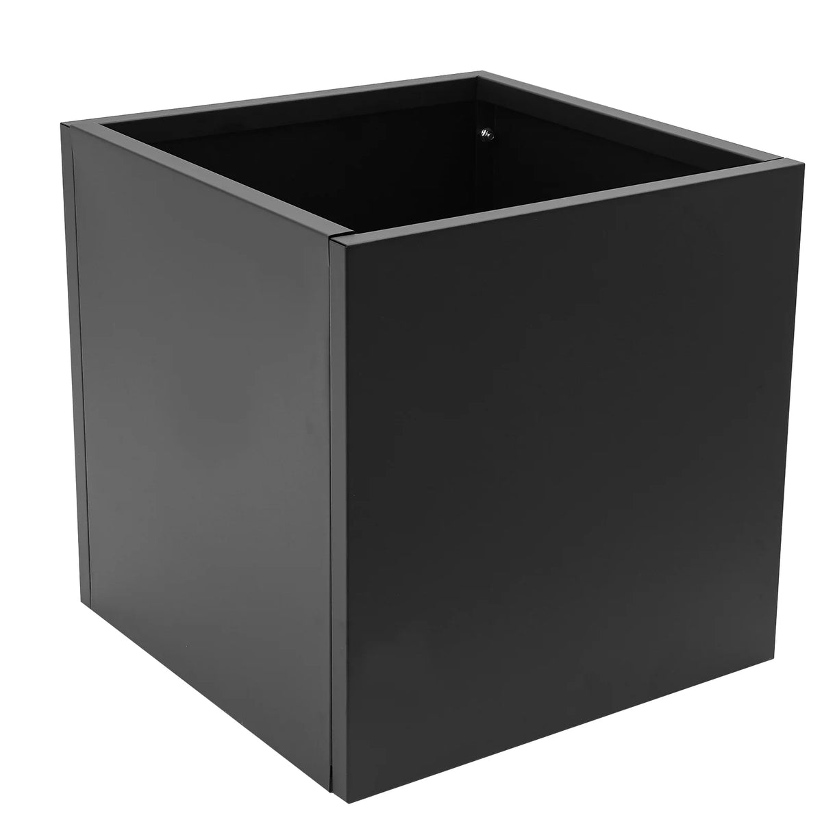 Indoor Outdoor Planter, Square Outdoor Planter For Both Indoor And Outdoor Use, For Gardens, Entrances, Patios Black Steel Square Cube Planter Box