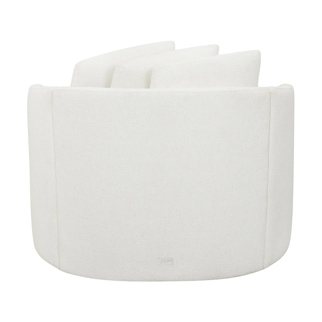 Beautiful Drew Accent Chair by Drew Barrymore, Cream Boucle