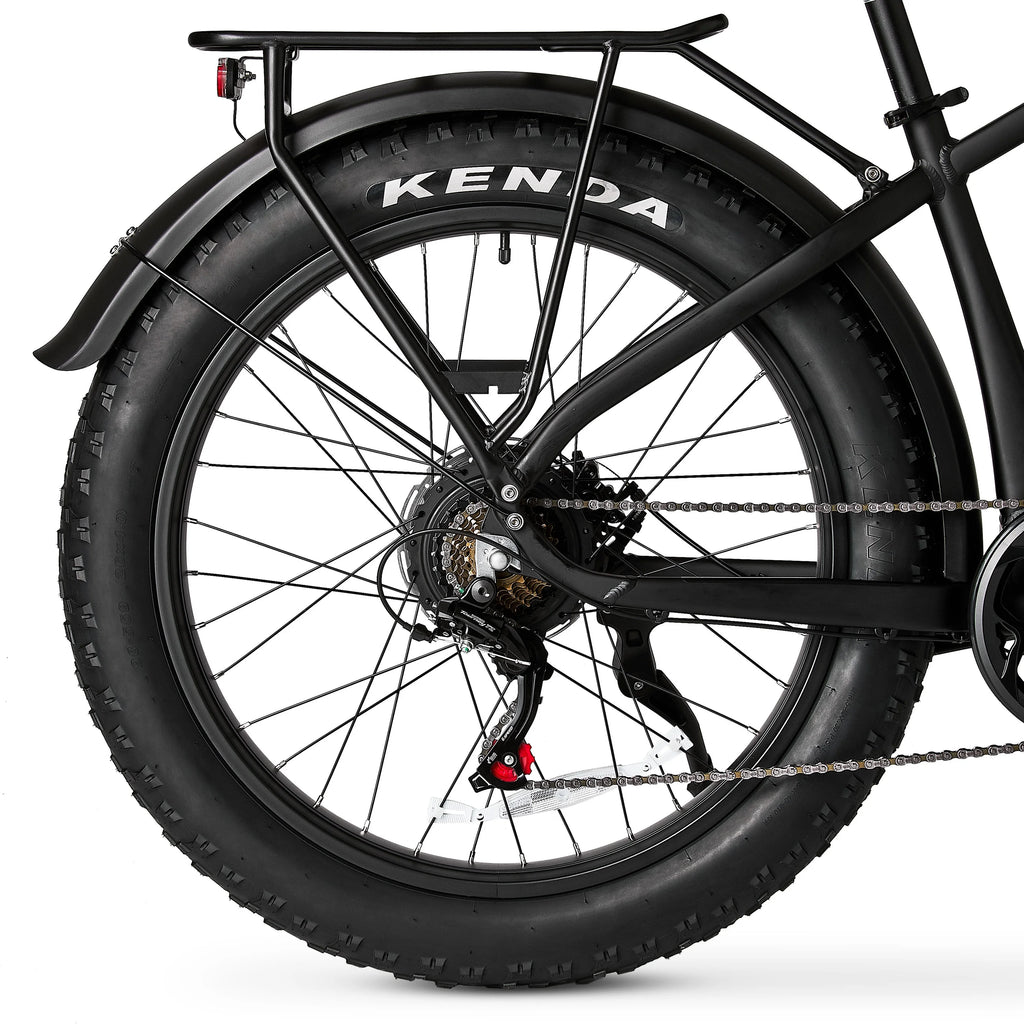 26" Ozark Trail M.3 Ranger+ Electric Fat Tire Bike, 48V, Class 2, Black, Fits Riders 5'2" - 6'1", Adult