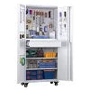 SUPEER 71" Metal Storage Cabinets with Wheels and Pegboards, Industrial Cabinet with 2 Drawers and 2 Adjustable Shelves,, Assembly Required