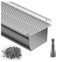 Gutter Guard 5 Inch - Aluminum Leaf Filter, 208ft DIY Gutter Cover - Fits All Roofs