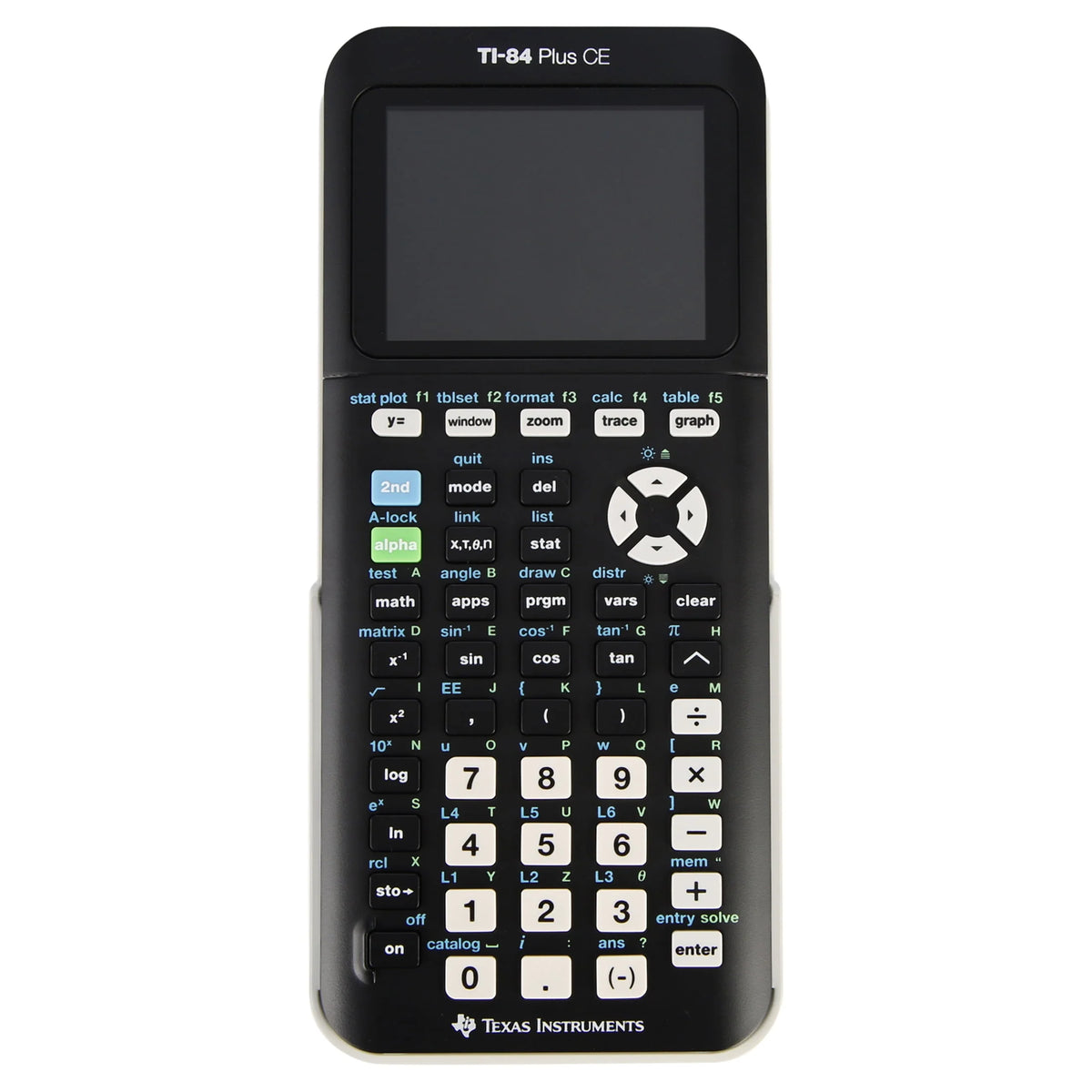 Texas Instruments Ti-84 Plus CE Graphing Calculator, Black, 7.5 inch