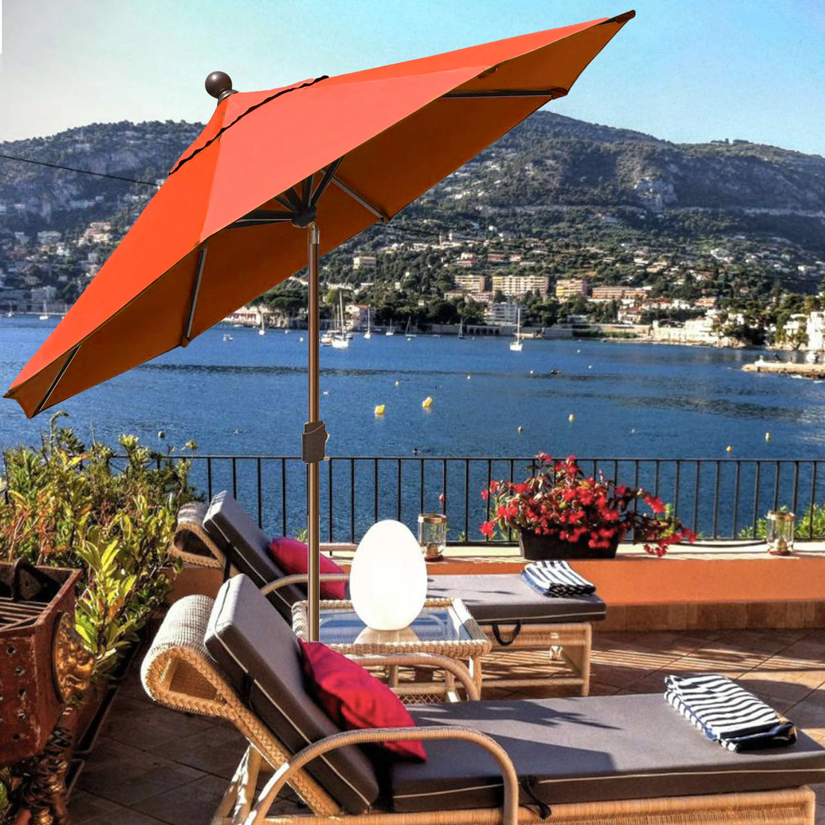 EliteShade 9Ft Market Umbrella Patio Outdoor Table Umbrella��Teal��