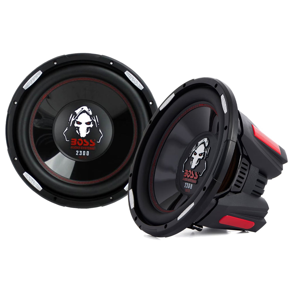 BOSS Audio Phantom 12-Inch 2300W Car Audio Subwoofer Speakers (2 Pack)