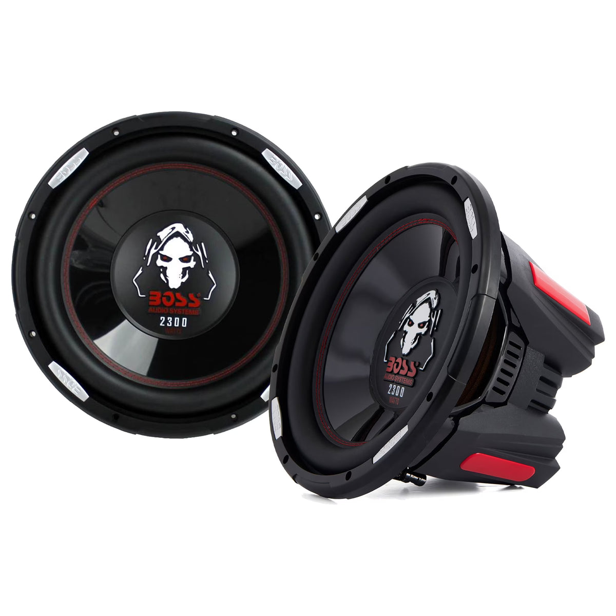BOSS Audio Phantom 12-Inch 2300W Car Audio Subwoofer Speakers (2 Pack)