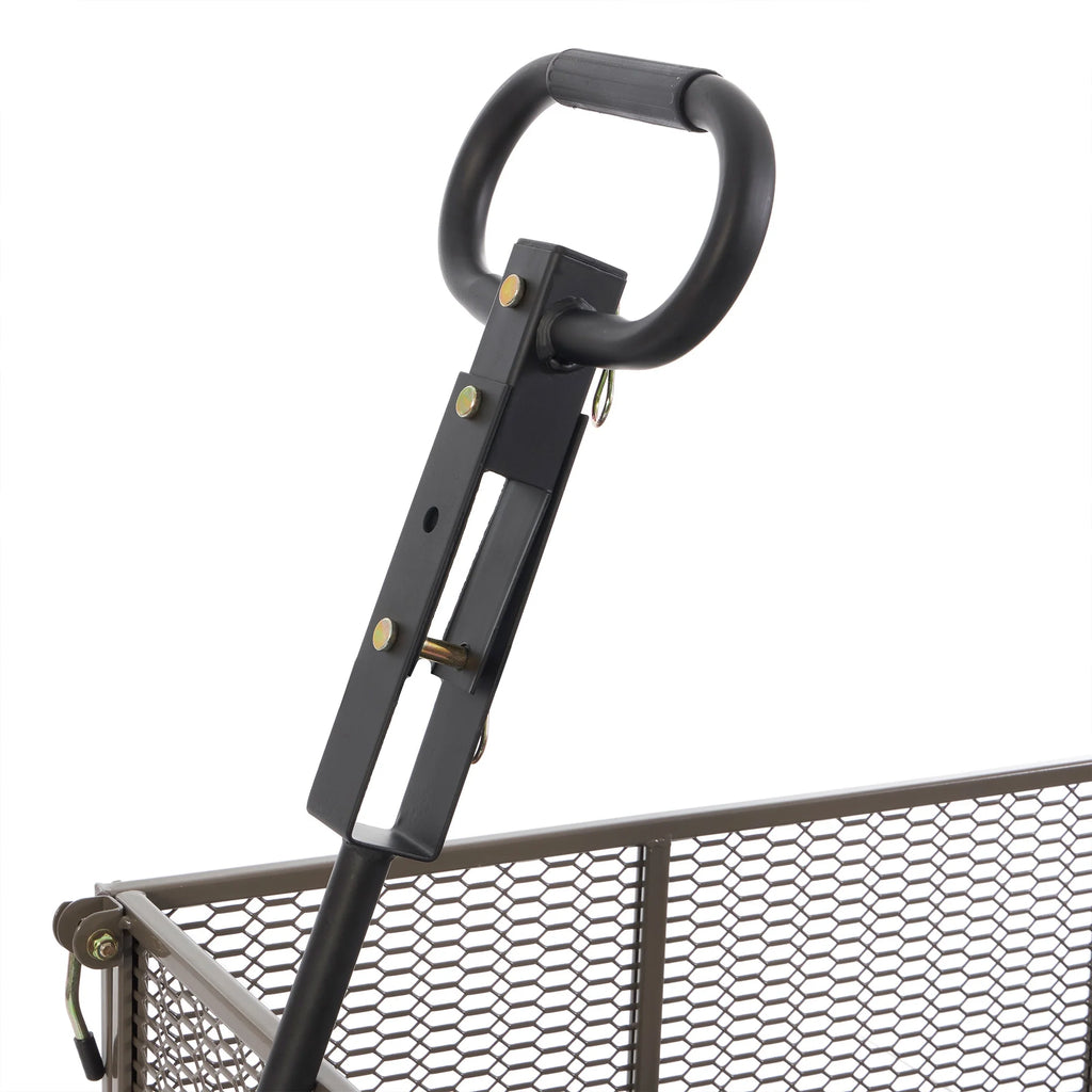 Gorilla Carts Towable Steel Dump Cart w/ Removable Side Panels, 1200 lb Capacity, Gray