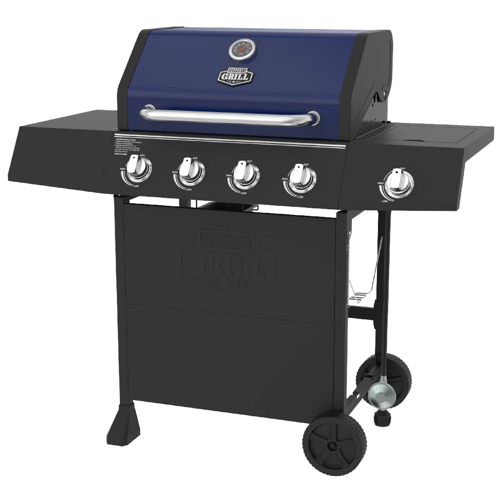 Expert Grill 4 Burner with Side Burner Propane Gas Grill in Blue