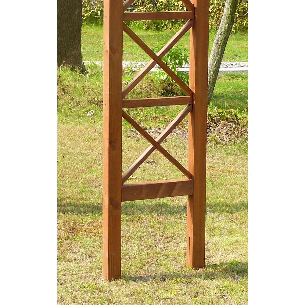 Northbeam Venice 79.5" Wood Arbor - Brown