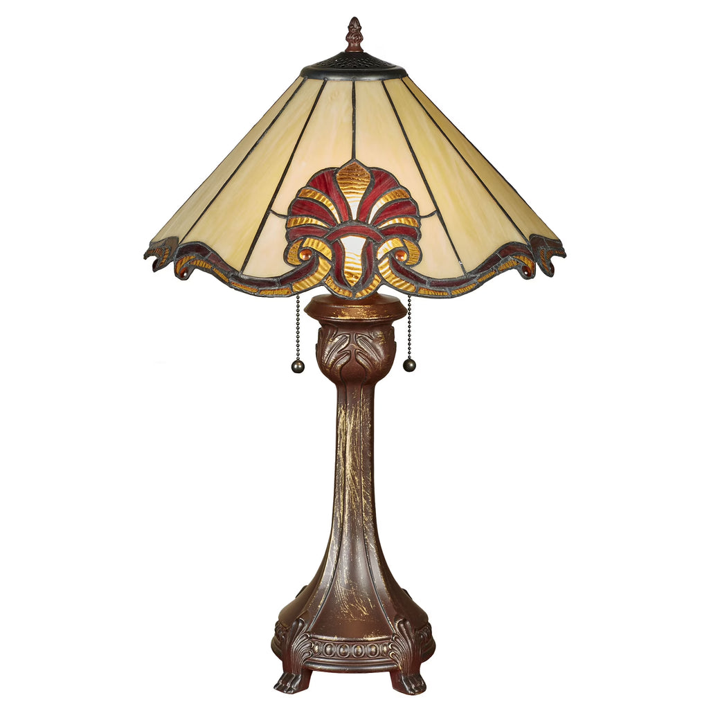 Blythe Hand-Cut Stained Glass Table Lamp Ruby