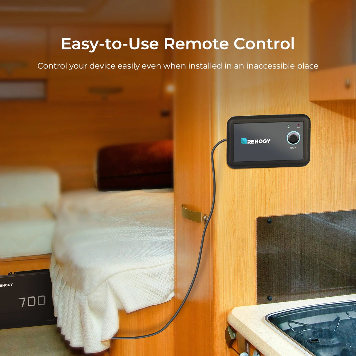 Renogy 2000W Pure Sine Wave Inverter, Power Inverter DC 12V to AC 120V, Built-in 5V/2.1A USB / Hardwire Port, Remote Controller