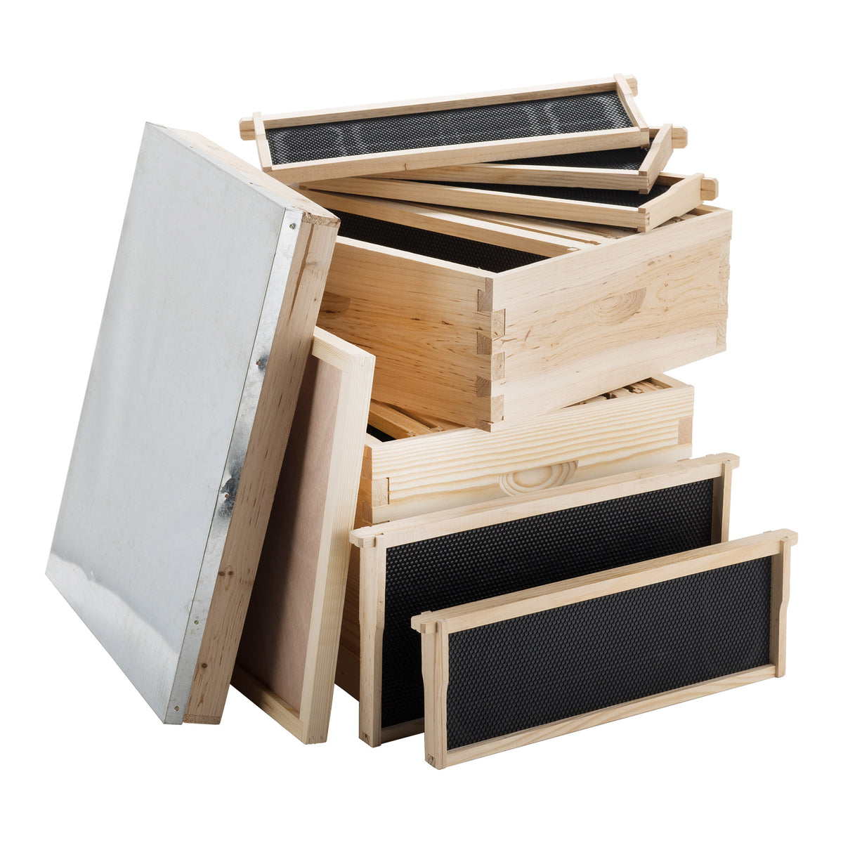 Preenex Langstroth Beehive Kit with Metal Roof, Wooden, Multi-color
