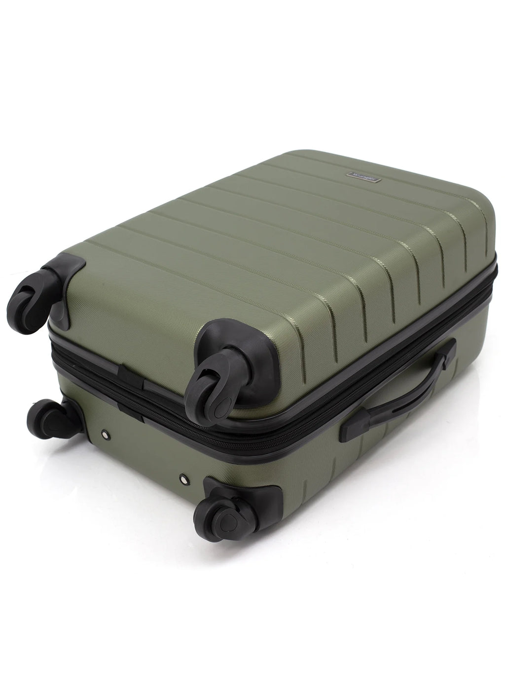 Wrangler 3 Piece Luggage Set with Cup Holder and USB Port, Olive Green