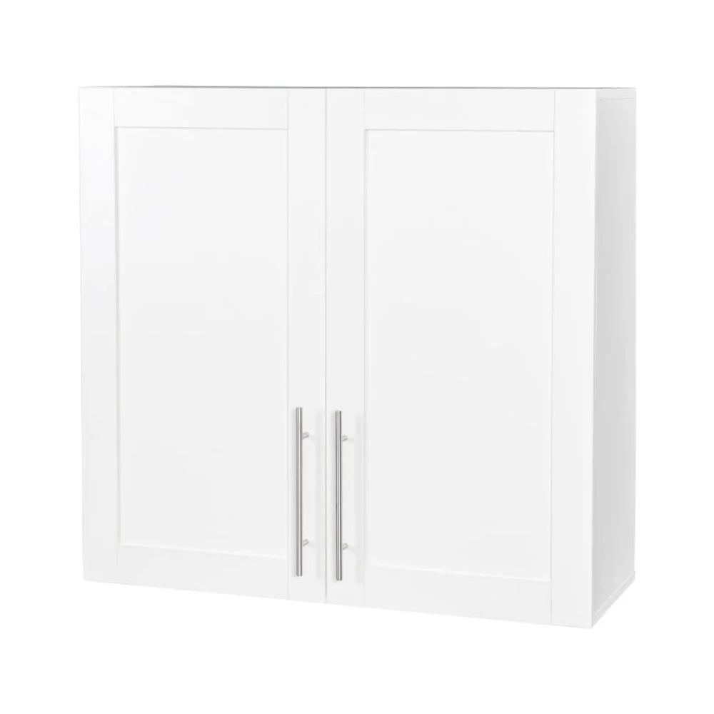 Stackable Wall Cabinet,Solid Wood Storage Cabinet with Adjustable Shelves and Doors,Console Table Side Table for Hallway,Sideboard Buffet Cupboard for Kitchen, 15.75" D x 15.75" W x 70.87" H, White