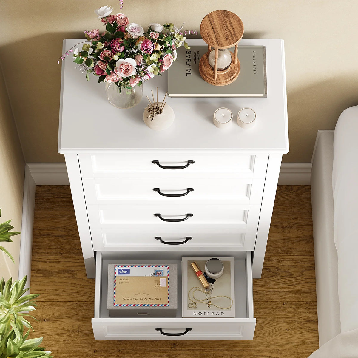Dresser for Bedroom, Lofka 6-Drawer Wood Dresser?with Anti-Tip Safety for Closet| Living Room