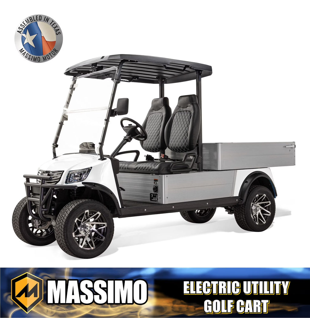 Massimo MVR Cargo Max Electric Utility Golf Cart 48V 5kW Motor - Blue