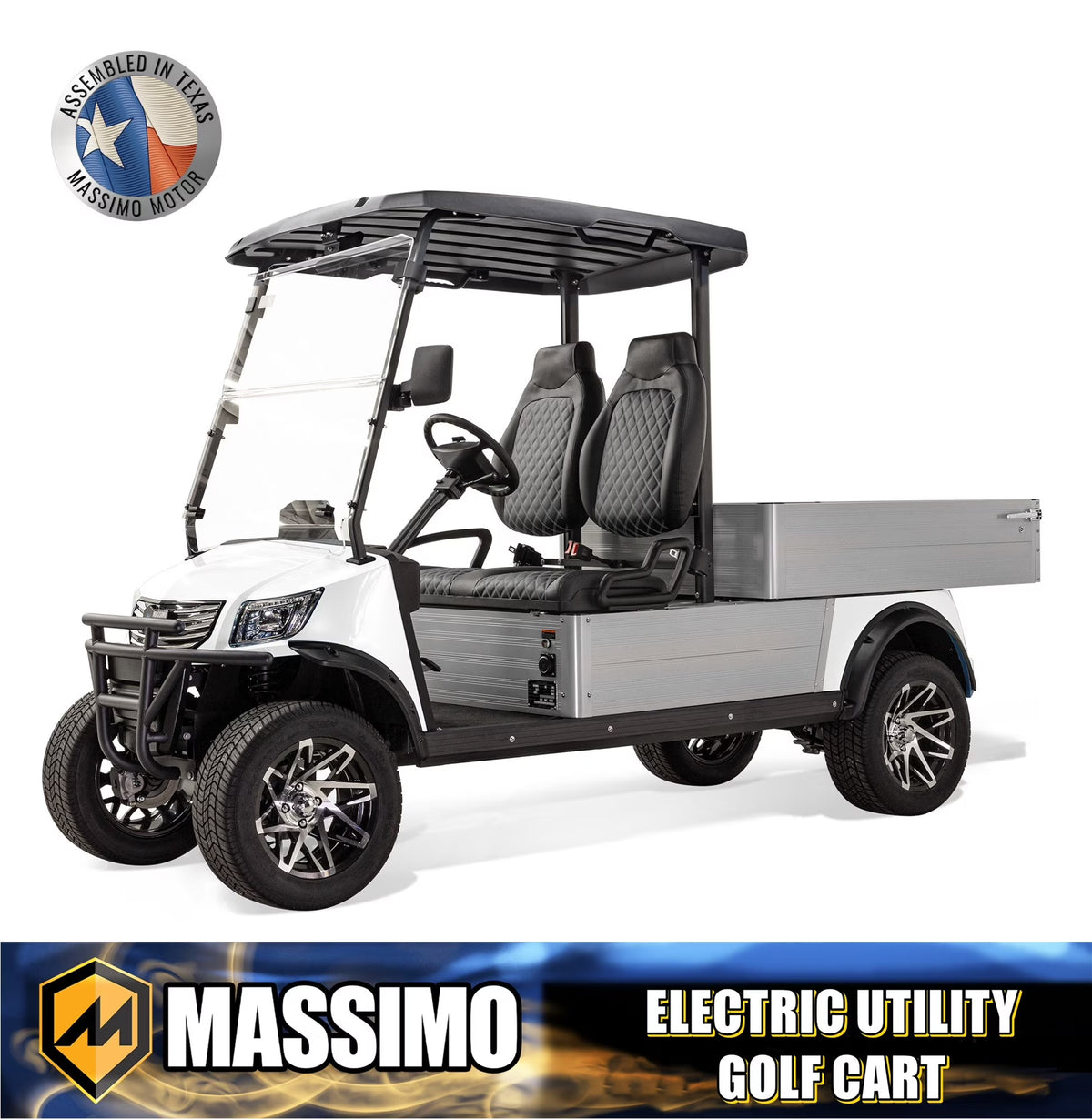 Massimo MVR Cargo Max Electric Utility Golf Cart 48V 5kW Motor - Blue