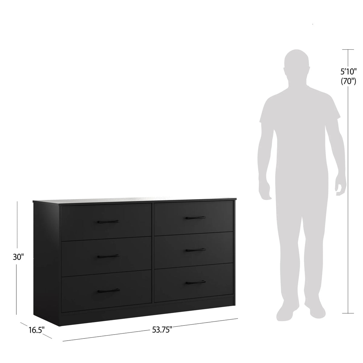 Mainstays Ardent 6 Drawer Dresser, White