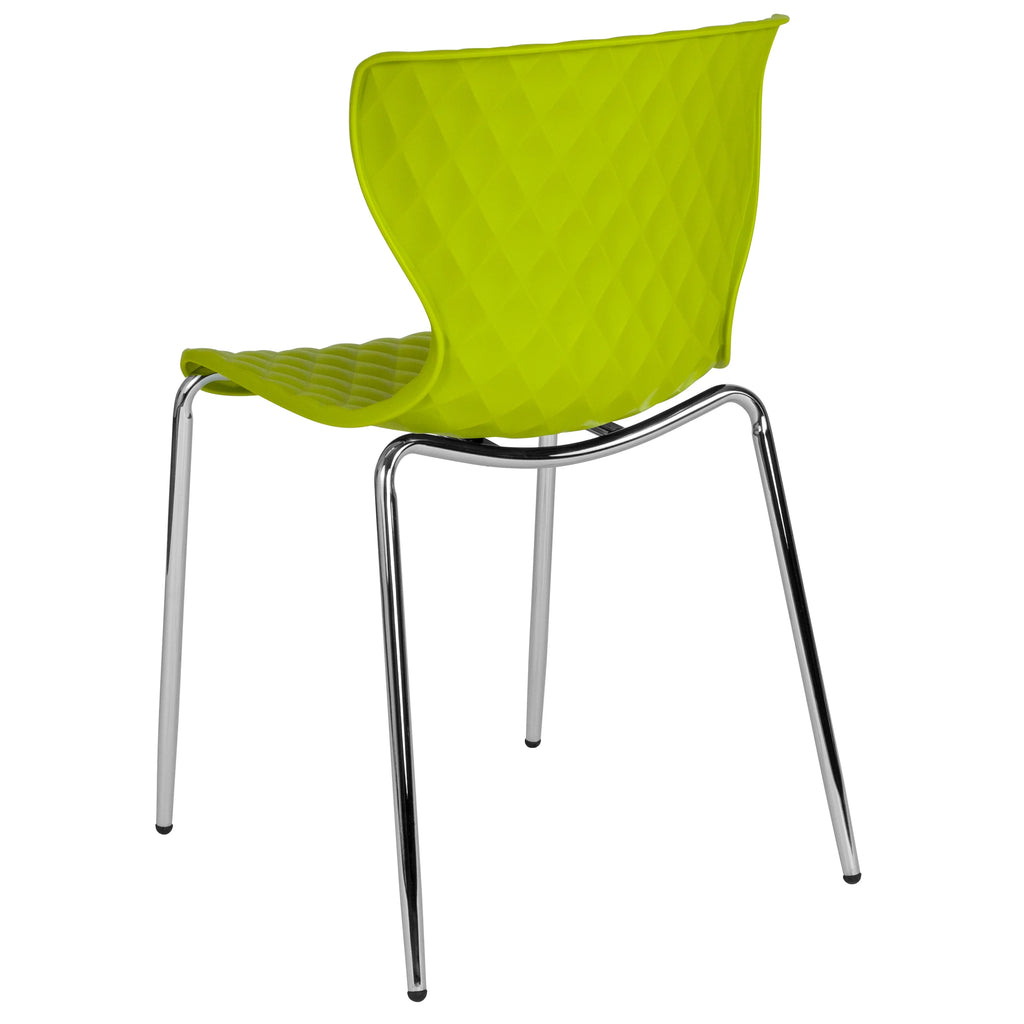 Flash Furniture 4 Pack Lowell Contemporary Design Orange Plastic Stack Chair