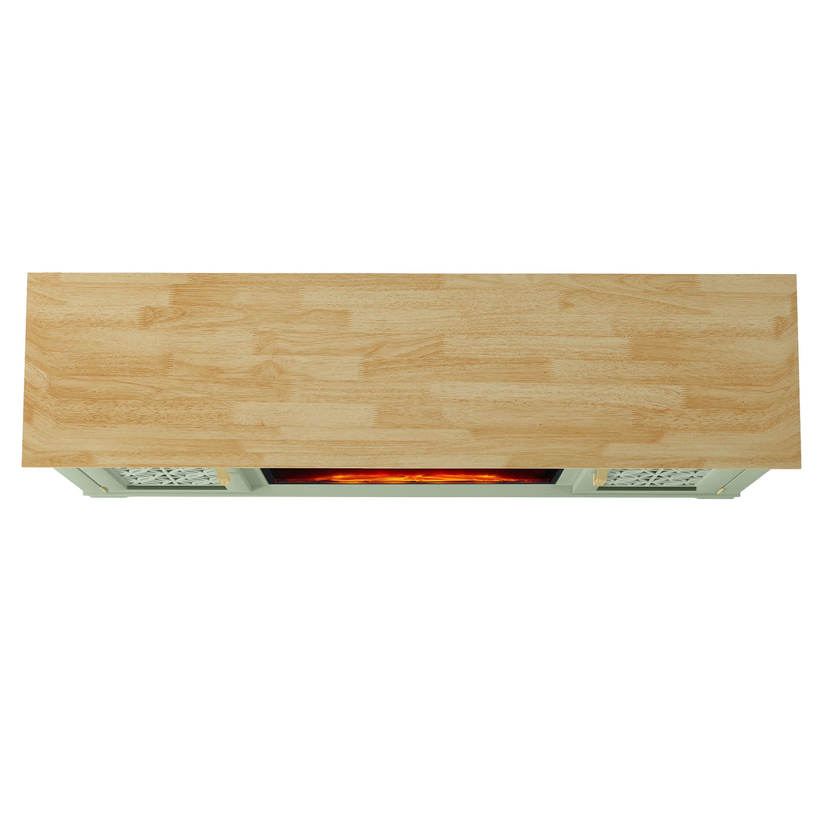 FESTIVO Farmhouse TV Stand with Electric Fireplace for up to 65" TVs -Grey