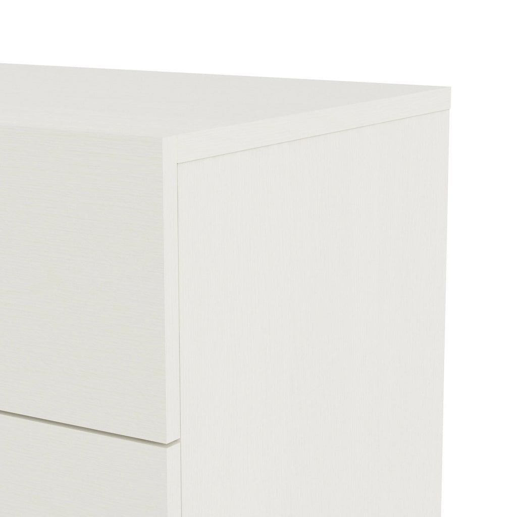 Tvilum Loft 8 Drawer Double Dresser, White Woodgrain