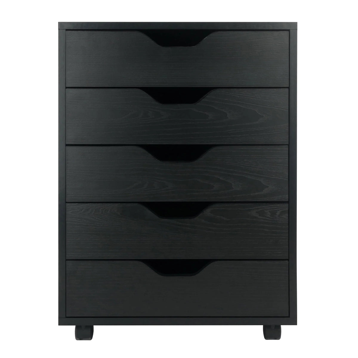 Winsome Halifax 5-Drawer Mobile Cabinet 20519, Black Finish