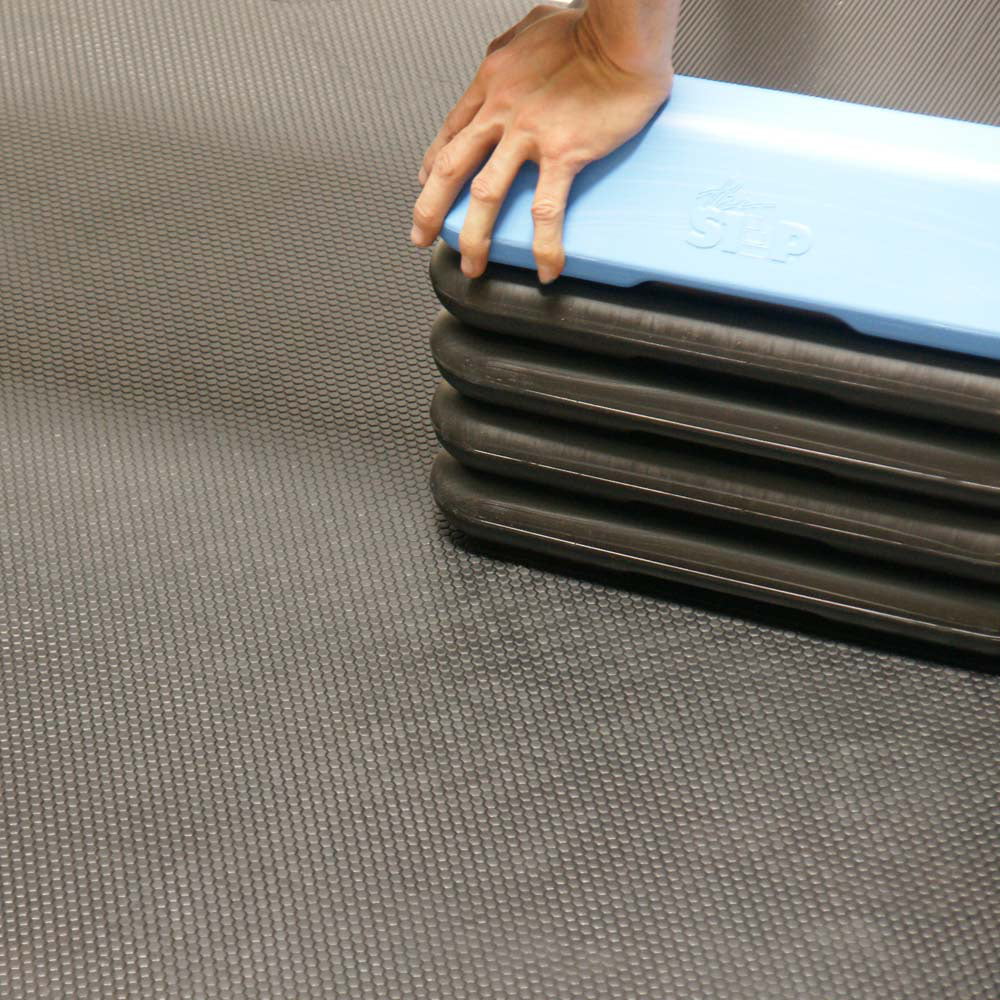 Rubber-Cal "Maxx-Tuff" Rubber Mat - Heavy Duty Rubber Floor Protection Mat - Black in color - 1/2 in x 4 ft x 6 ft