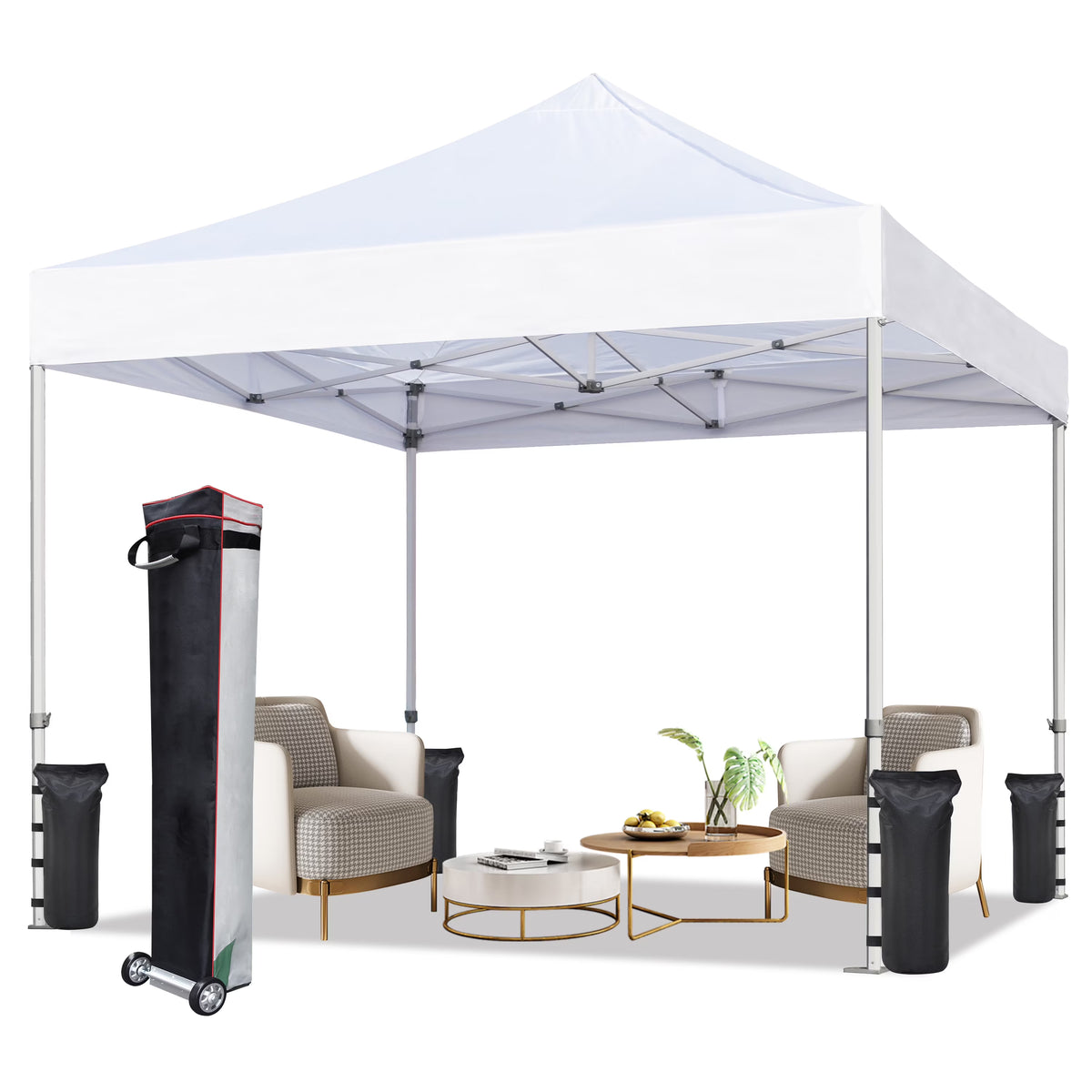 Eurmax Canopy 10' x 10' Beige Pop-up and Instant Outdoor Canopy
