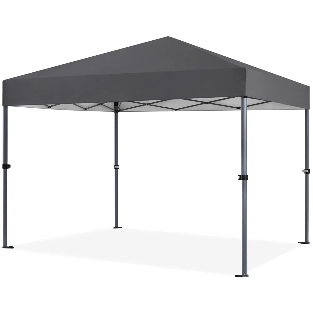 Topeakmart 12x12ft Commercial Pop-up Canopy Tent with Adjustable Height for Outdoor, White