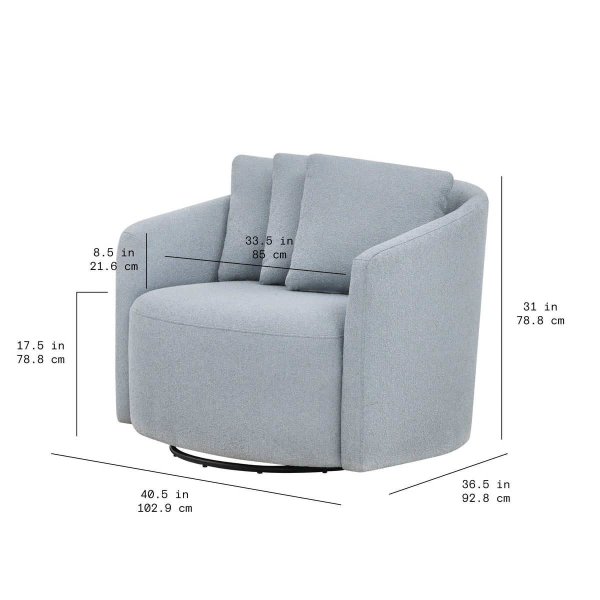 Beautiful Drew Accent Chair by Drew Barrymore, Cream Boucle
