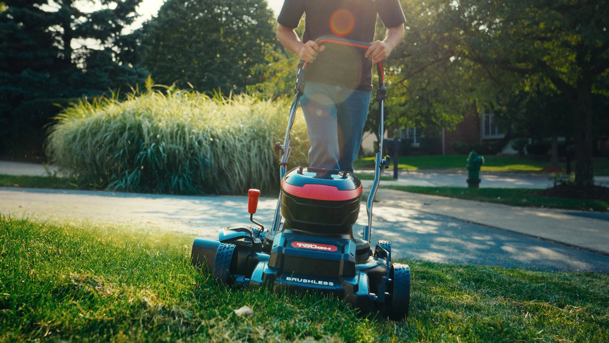 Hyper Tough 2x20 Volts Max 18-inch Brushless Side-discharge Mower, HY5601050516001