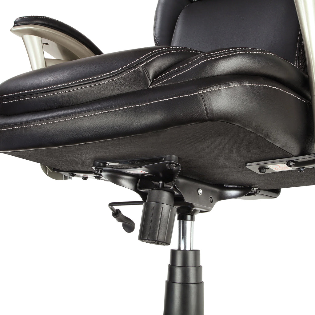 Serta Executive Manager Chair with Adjustable Lumbar Support and Comfort Coils, Black