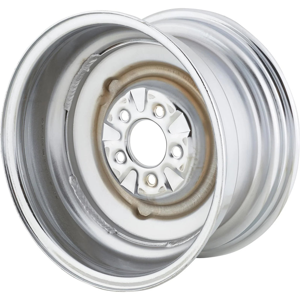 O/E Style Hot Rod Chrome Steel Wheel, 15x8, 5x4.5,