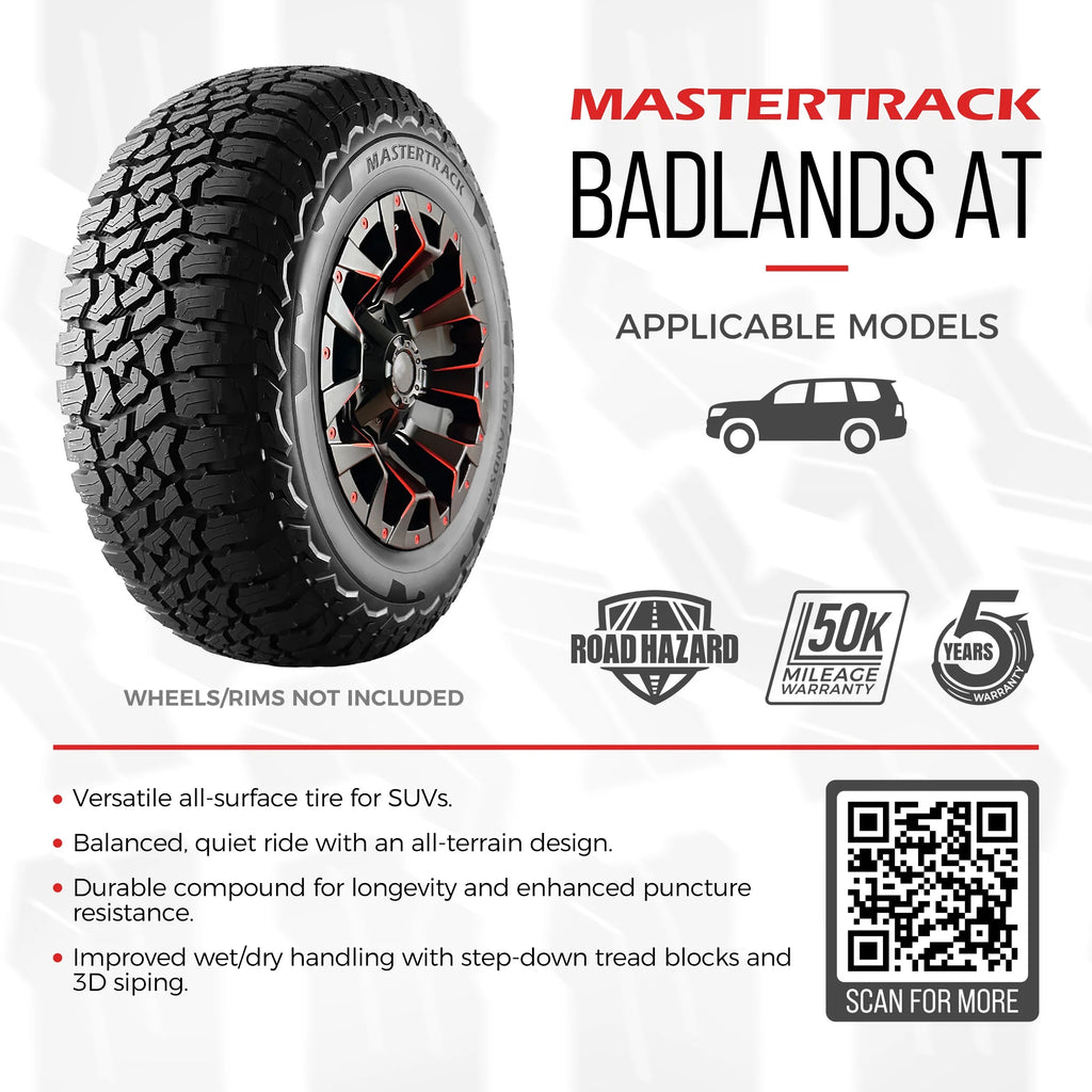 Mastertrack Badlands AT All Terrain 245/65R17 107T SUV All Season Tire 245/65/17(Tire Only)