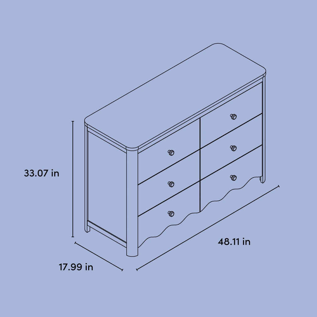 Storkcraft Casablanca 6 Drawer Nursery Dresser, Sage
