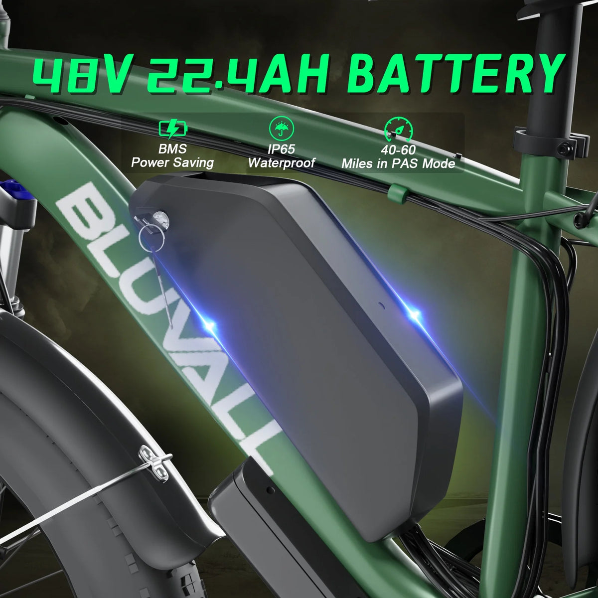 Ebike for Adults, 2000W 26" Fat Tire Electric Bike, 35MPH AWD Dual Motor Mountain Ebike, 48V 22.4AH Battery Dual Hydraulic Brakes