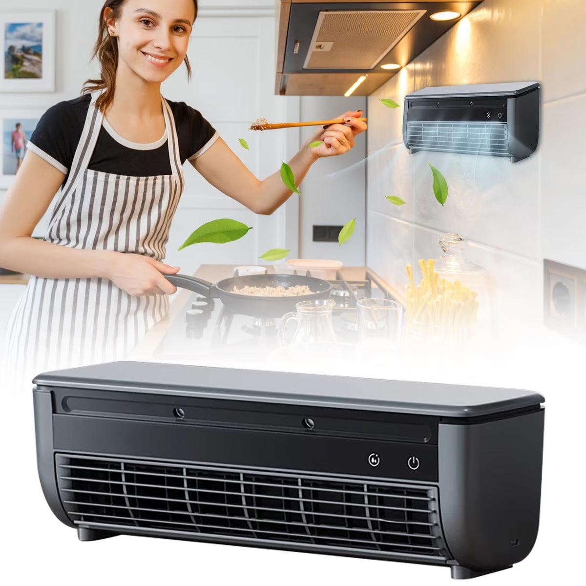 SeekLGT Portable Air Conditioners,Fan,No Drilling Kitchen Wall Air Conditioner Fan 2025 New Wireless Charging Air Conditioner 10s Instant Portable Wall Mounted Conditioners For Kitchen Bedroom