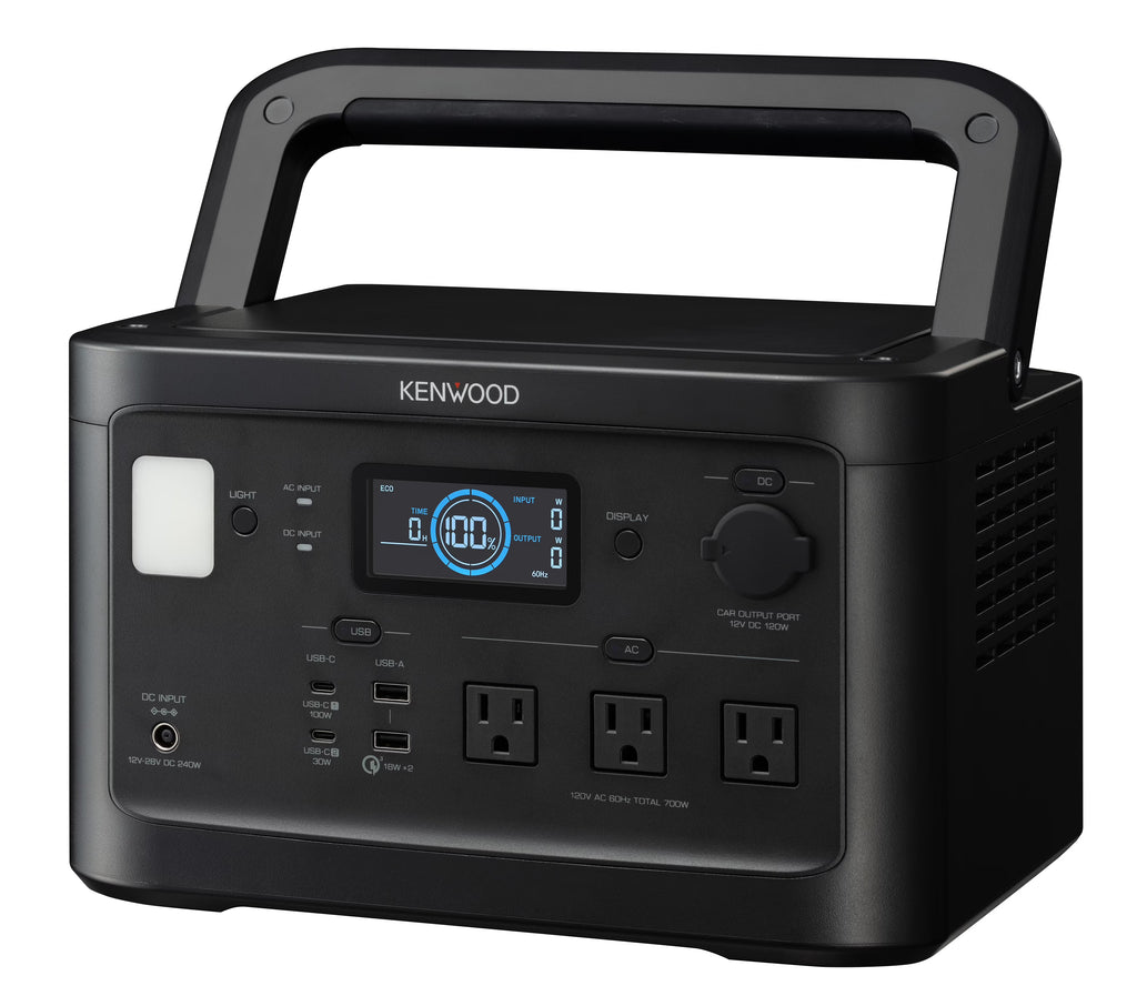 KENWOOD Portable Power Station BN-RK800, 700Wh Backup Lithium Battery, 120V/806W AC Outlets, USB Ports, Automatic Power Supply