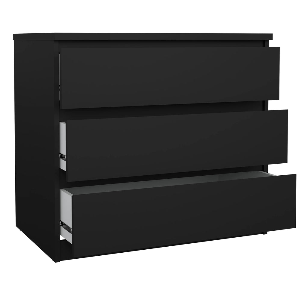Tvilum Scottsdale 3 Drawer Chest Dresser for Adults, White High Gloss