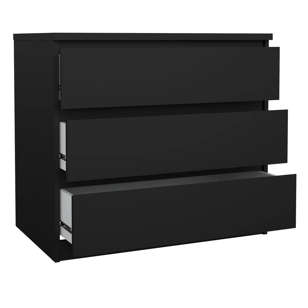Tvilum Scottsdale 3 Drawer Chest Dresser for Adults, White High Gloss