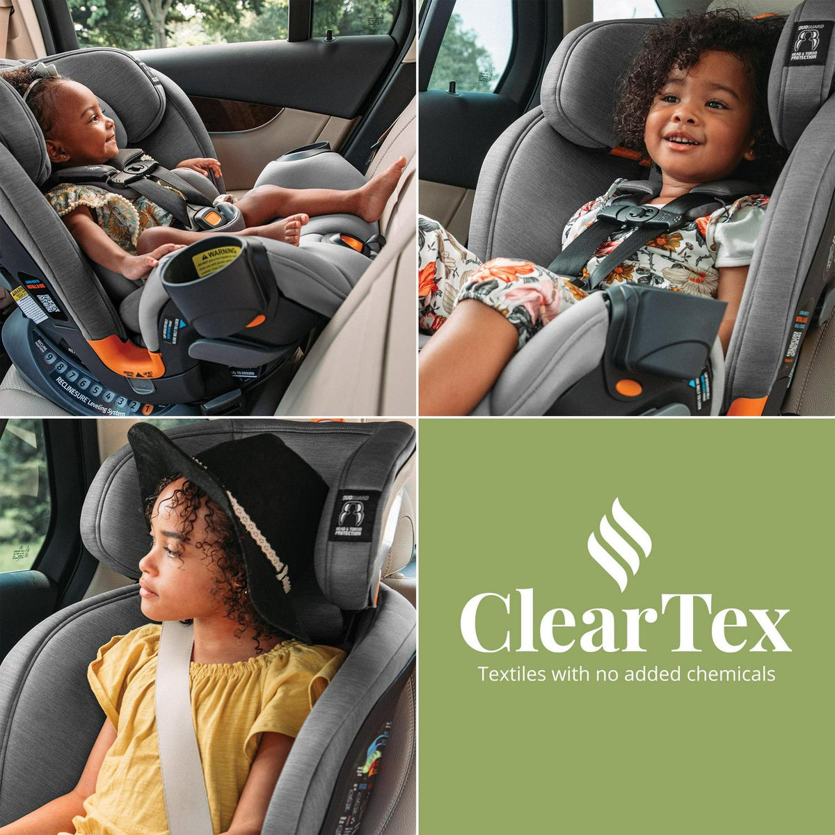 Chicco OneFit ClearTex All-in-One Car Seat - Slate (Grey). New