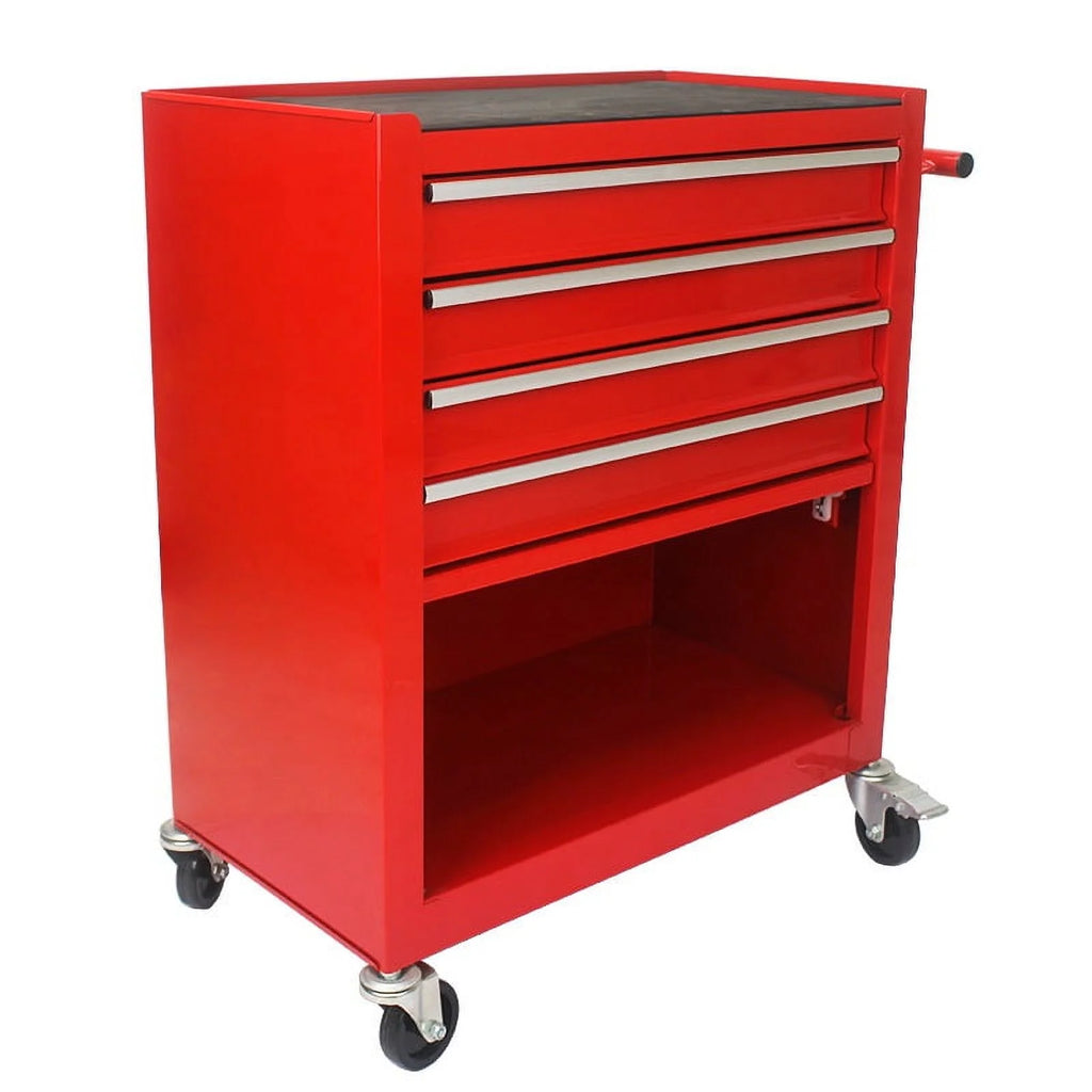 Seizeen Rolling Tool Chest on Wheels, Metal Tool Cart Toolbox Storage Cabinet Organizer W/ 7 Drawers, Red