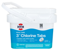 HTH Pool Care 3" Chlorine Tabs for Swimming Pools, Pool Chemicals, 25 lbs