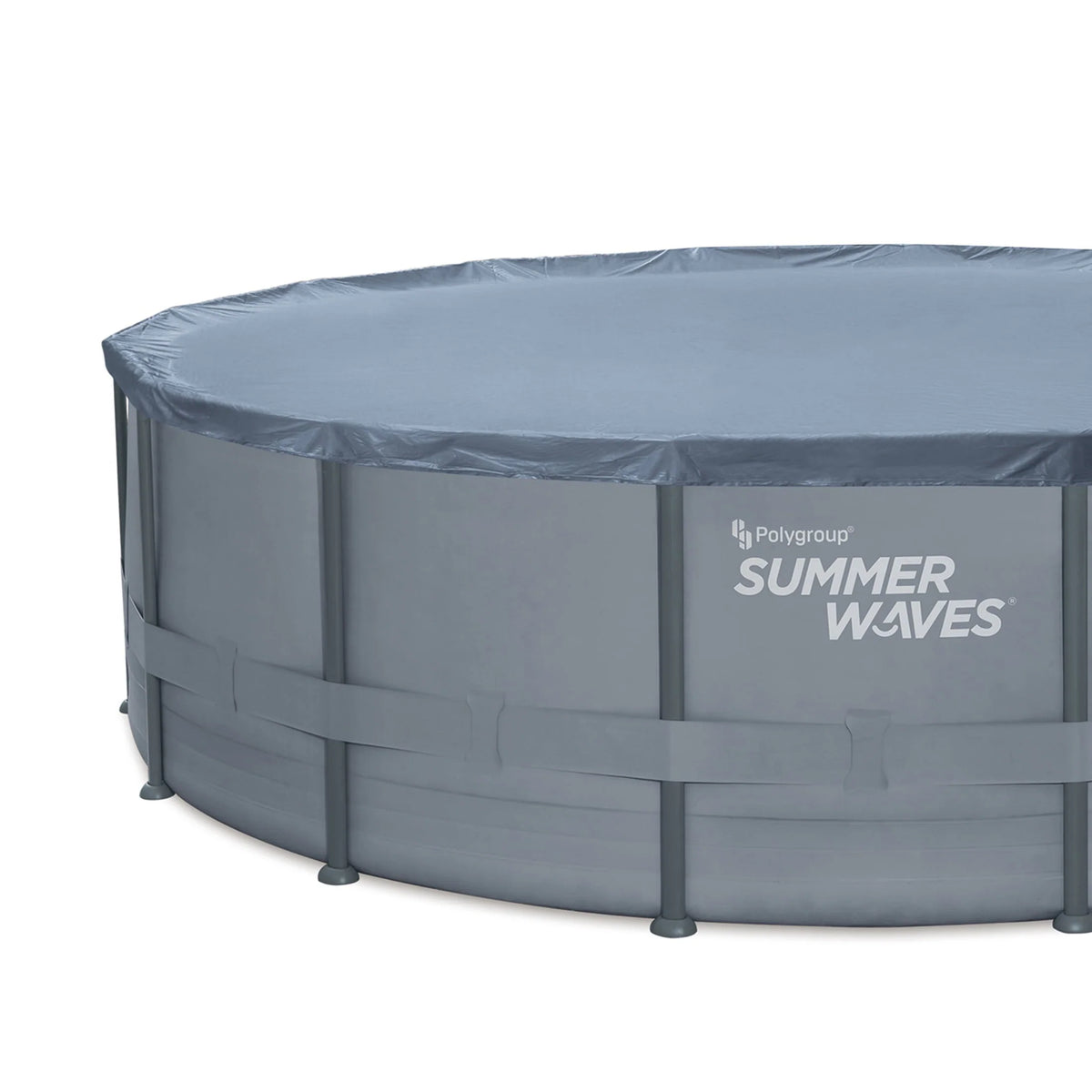 Summer Waves 16 ft Elite Frame Pool, Round, Cool Gray, Ages 6+, Unisex