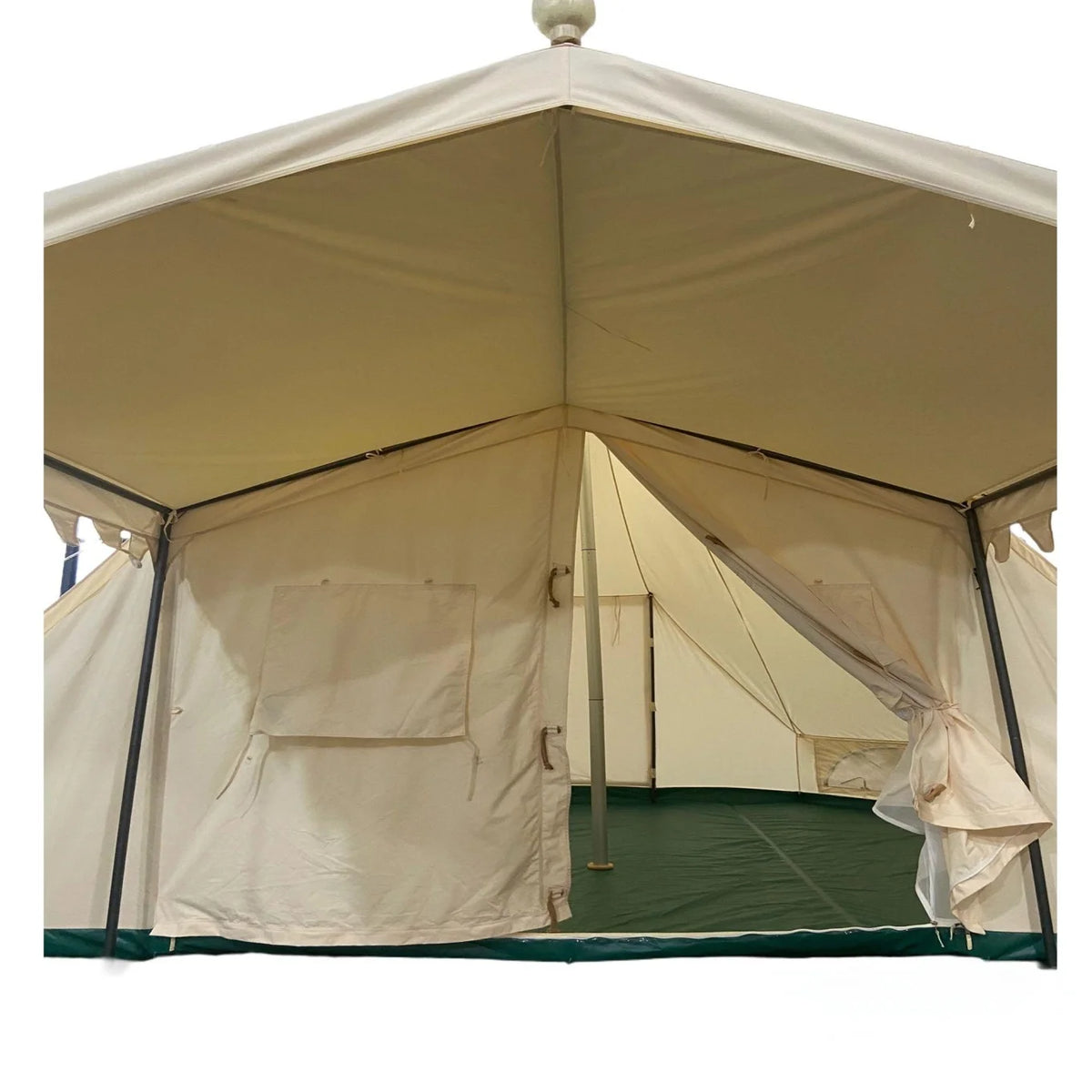 SAM&HAIBEI 19.68x13.1ft Family Camping Bell Tent with 8.53x6.56ft Porch, 4 Seasons Durable Cotton-Polyester Glamping Shelter for Outdoor Adventures & Family Gatherings
