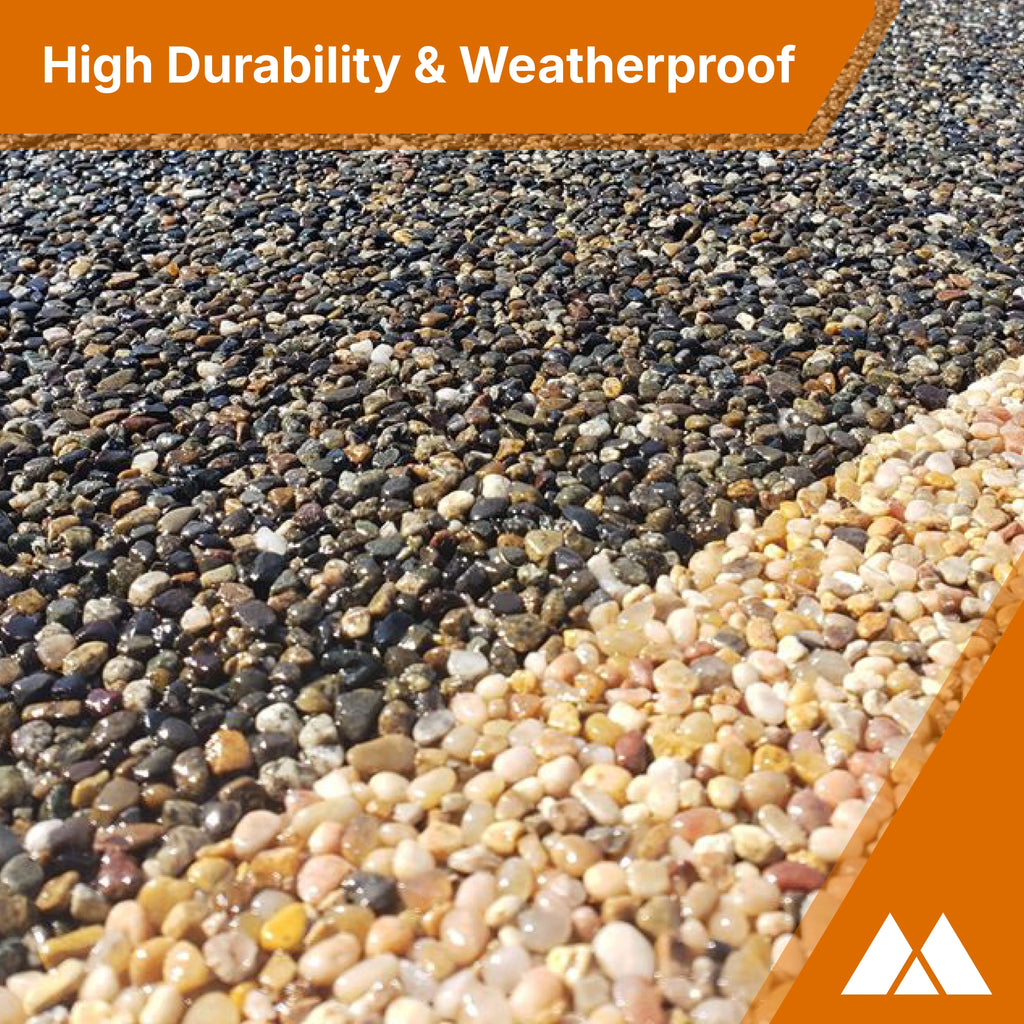 McKinnon Stone Bond Epoxy, 4 Gallon Kit, Resin Bound Surfacing Epoxy for Gravel & Pebble Stone, Easily Transform Your Driveway, Flooring, Indoor, Outdoor, Patios, Walkways, Stairs