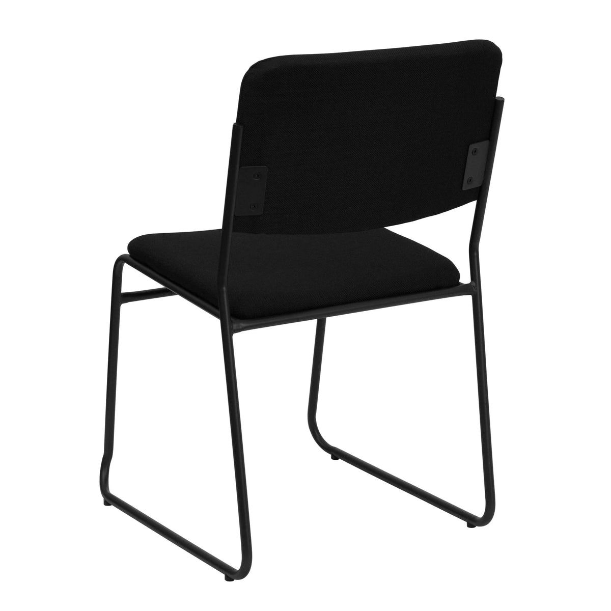 Flash Furniture Hercules Series Adult High-Density Vinyl Sled Base Stack Chairs, Set of 5, Black