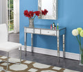 Convenience Concepts Gold Coast 30″ Mirrored 2 Drawer Console Table. Antique Silver/Mirror. All Ages